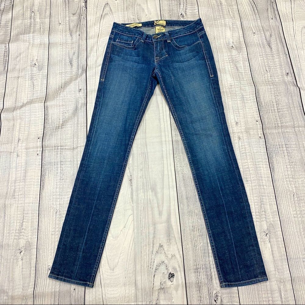 WILLIAM RAST Jerri skinny low-rise jeans in med wash blue - size 27